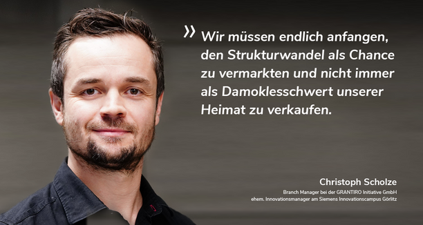 auf der linken Seite ist ein Mann abgebildet und auf der rechten Seite ist ein Zitat von ihm