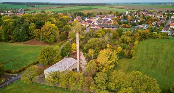 Draufsicht auf ein Dorf