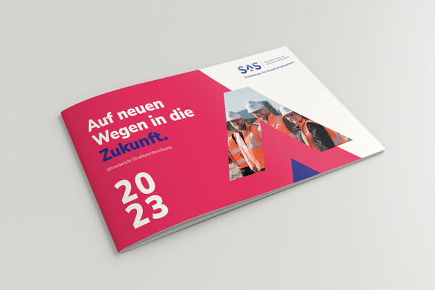 Die Vorderseite des Strukturwandelberichts 2023.
